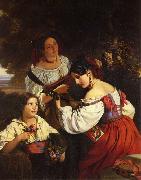 Franz Xaver Winterhalter Roman Genre Scene oil on canvas